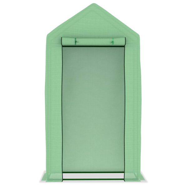 vidaXL siltumnīca ar tērauda pamatni, 0,5 m², 1x0,5x1,9 m