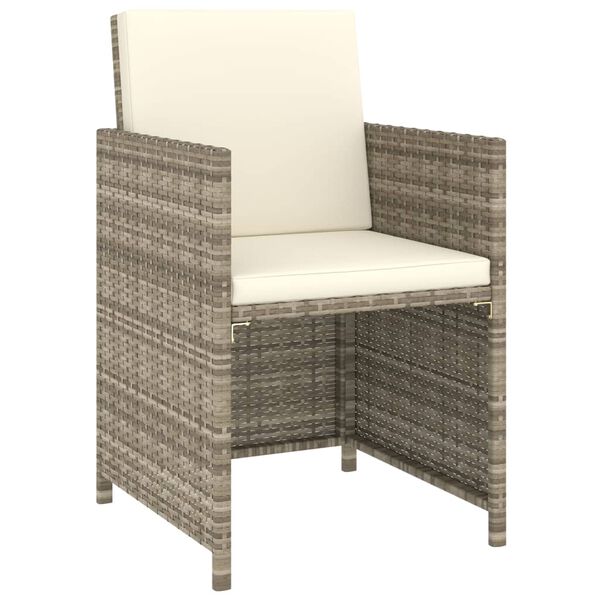 vidaXL 6-daļīgs dārza mēbeļu komplekts ar matračiem, PE rotangpalma