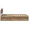 vidaXL Gultas rāmis Mākslīgā ozola 120 x 200 cm Ciets priedes koks