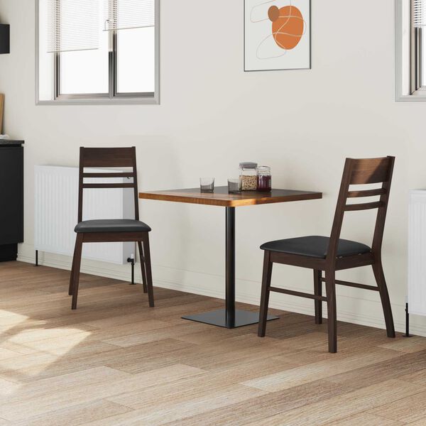 vidaXL Ēdamkrēsli 2 pcs Gai&scaron;i brūns 43 x 54 x 89 cm Ciets gumijas koks