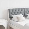 vidaXL Mīkstināts gultas galvgalis Gaiši pelēks 120 cm