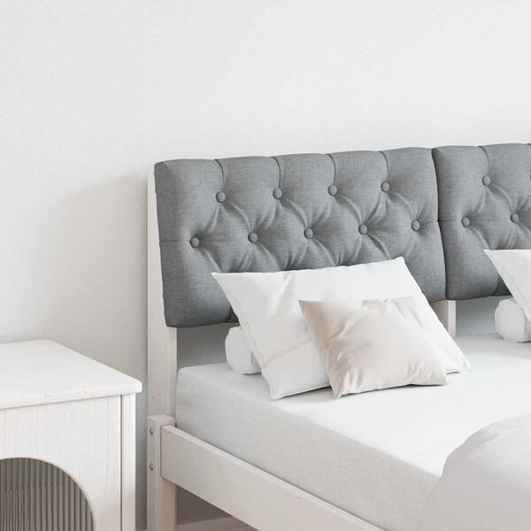 vidaXL Mīkstināts gultas galvgalis Gaiši pelēks 120 cm