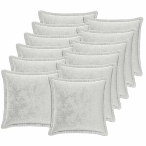 vidaXL Pledu spilvens 12 gab. HOUTEN Gai&scaron;i pelēka 40 x 40 cm Flanelis
