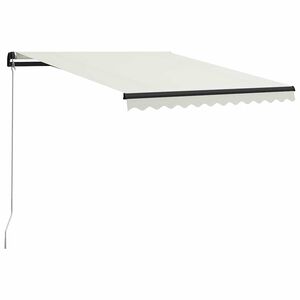 vidaXL izvelkama markīze, manuāla, 300x250 cm, krēmkrāsas