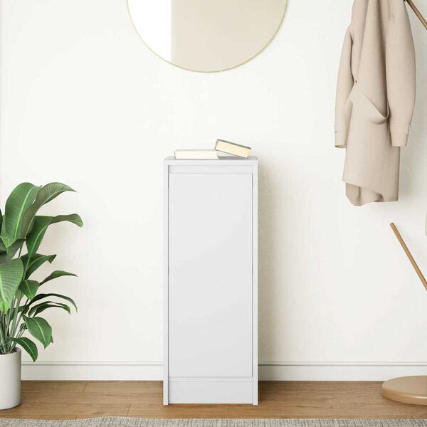 vidaXL kumode, balta, 29,5x34x76 cm, inženierijas koks