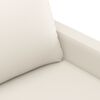 vidaXL divvietīgs dīvāns, krēmkrāsas, 120 cm, mākslīgā āda
