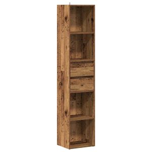 vidaXL grāmatu skapis Old Wood 36x30x171 cm Engineered Wood