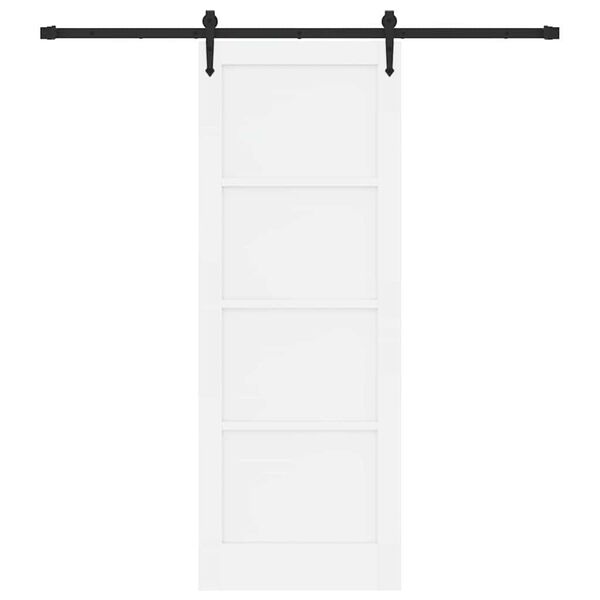 vidaXL Slīdo&scaron;ās durvis ORKDAL Balts un melns 78 x 211 cm