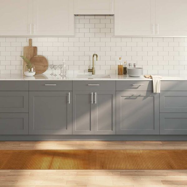 vidaXL paklājs, taisnstūra forma, brūns, 60x400 cm, bambuss