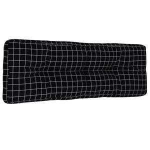 vidaXL pale&scaron;u spilvens, 120x40x12 cm, melns audums, četrstūri