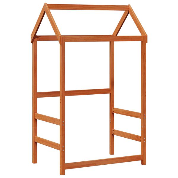 vidaXL Dienas gultas komplekts 2 pcs Vaks brūns Ciets priedes koks