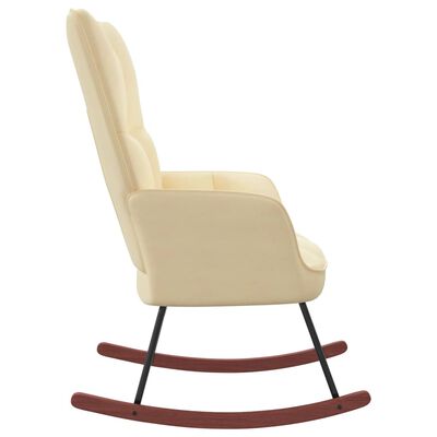 vidaXL šūpuļkrēsls, krēmbalts samts