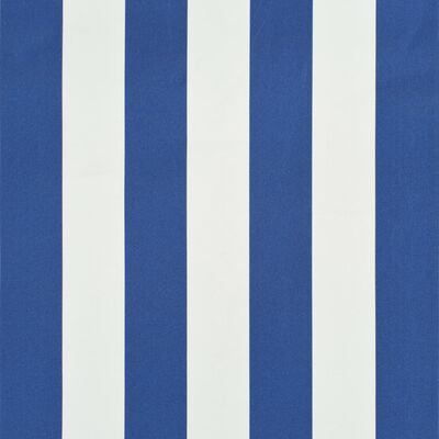 vidaXL markīze, 150x150 cm, sarullējama, zila ar baltu