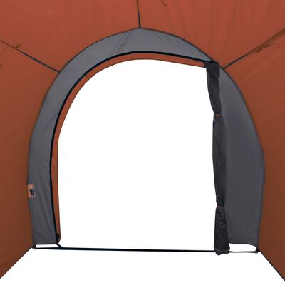 vidaXL uzglabāšanas telts, pelēka un oranža, 204x183x178 cm, 185T