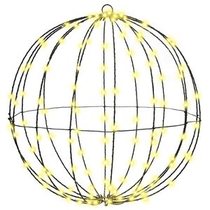 vidaXL Bumba su 160 LED Silti balta 50,5 x 50,5 x 52 cm Metāla