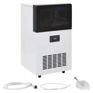 vidaXL ledus pagatavo&scaron;anas ierīce, melns, 45 kg/24 h