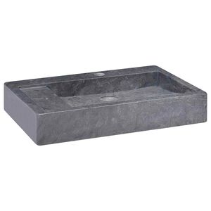 vidaXL izlietne, 58x39x10 cm, melns marmors