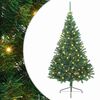 vidaXL Mākslīgais LED Ziemassvētku eglīte su 300 LED Zaļa 240 cm PVC