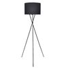 vidaXL grīdas lampa ar statīvu, 139 cm, melna