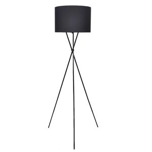 vidaXL grīdas lampa ar statīvu, 139 cm, melna