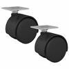 vidaXL Griezējspēļu ritenis 2 pcs Melna 54 mm Dzelzs un PP