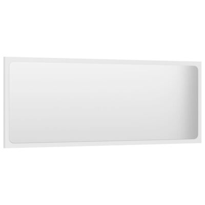 vidaXL vannasistabas spogulis, balts, 100x1,5x37 cm, skaidu plāksne