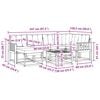 vidaXL Āra dīvānu komplekts ar spilvenu 7 pcs Dabisks un bē&scaron;s