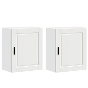 vidaXL virtuves sienas skapji 2 gab "Porto" White Engineered Wood
