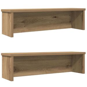 vidaXL virtuves plaukti sakraujami 2 gab artisan ozols 50x15x16 cm