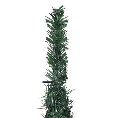 vidaXL izgaismota mākslīgā Ziemassvētku egle, saliekama, zaļa, 180 cm
