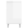 vidaXL kumodes, 2 gab., spīdīgi baltas, 40x35x70 cm, inženierijas koks