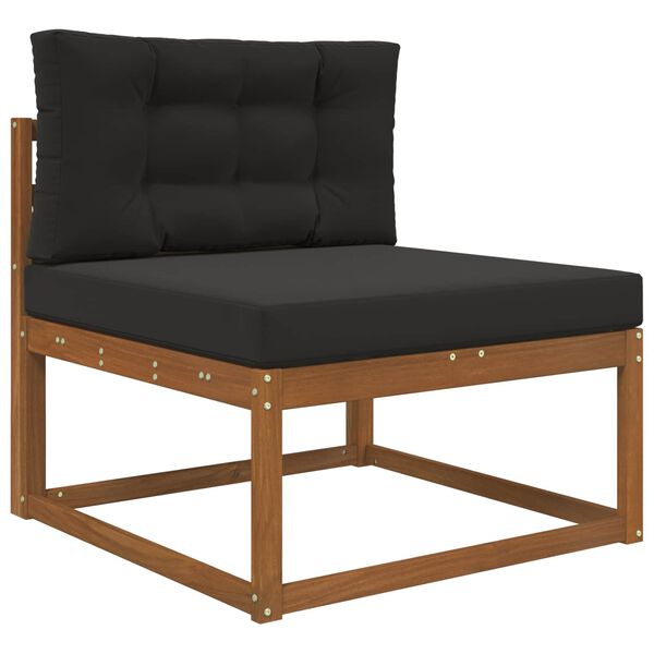 vidaXL Āra dīvāna spilvens 2 pcs Melns Poliesters