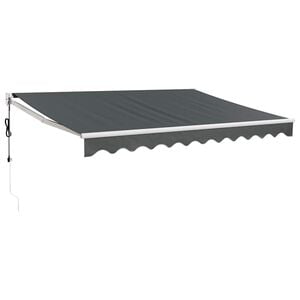vidaXL izvelkama markīze, automātiska, antracītpelēka, 3x2,5 m