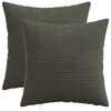 vidaXL Spilvenu pārvalks 2 pcs HEERLEN Antracīta 40 x 40 cm kordurojs