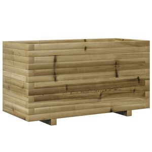 vidaXL dārza puķu kaste, 90x40x49,5 cm, impregnēts priedes koks