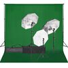 vidaXL fotostudijas komplekts, gaismas un fons