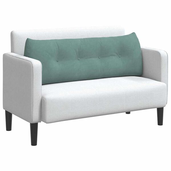 vidaXL Atpakaļ spilvens Jūras zaļa 140 x 24 x 50 cm Samts