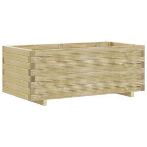 vidaXL augstā puķu kaste, 100x50x40 cm, koks, taisnstūra forma