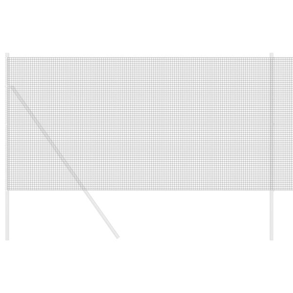 vidaXL Metinātās stieples žogs Pelēka 1 x 50 m