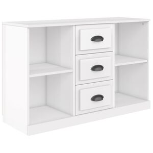 vidaXL kumode, spīdīgi balta, 104,5x35,5x67,5 cm, inženierijas koks