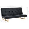 vidaXL dīvāngulta, melna mākslīgā āda