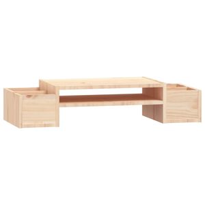 vidaXL monitora paliktnis, 70x27,5x15 cm, priedes masīvkoks