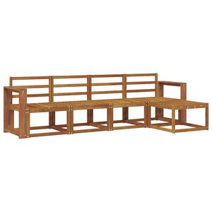 vidaXL Āra dīvānu komplekts 5 pcs Dabiska Cietā akācijas koks