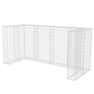 vidaXL gabions atkritumu konteineriem, tērauds, 250x100x120 cm