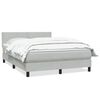 vidaXL Box Spring Gulta ar matraci Gai&scaron;i pelēks 140x220 cm Velvet