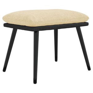 vidaXL kājsoliņ&scaron;, 45x29,5x35 cm, krēmkrāsas, audums un mākslīgā āda