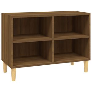vidaXL TV plaukts ar koka kājām, ozolkoka krāsa, 69,5x30x50 cm
