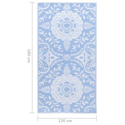 vidaXL āra paklājs, 120x180 cm, zilgans PP