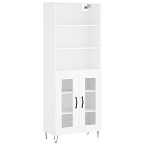 vidaXL augstais skapis, balts, 69,5x34x180 cm, inženierijas koks