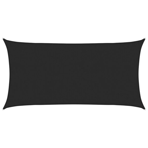 vidaXL saulessargs, 160 g/m&sup2;, melns, 3x6 m, HDPE